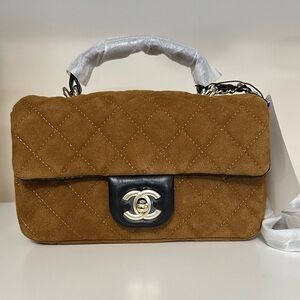 Chanel  Quilted Tan Shoulder Bag 
20c12cm